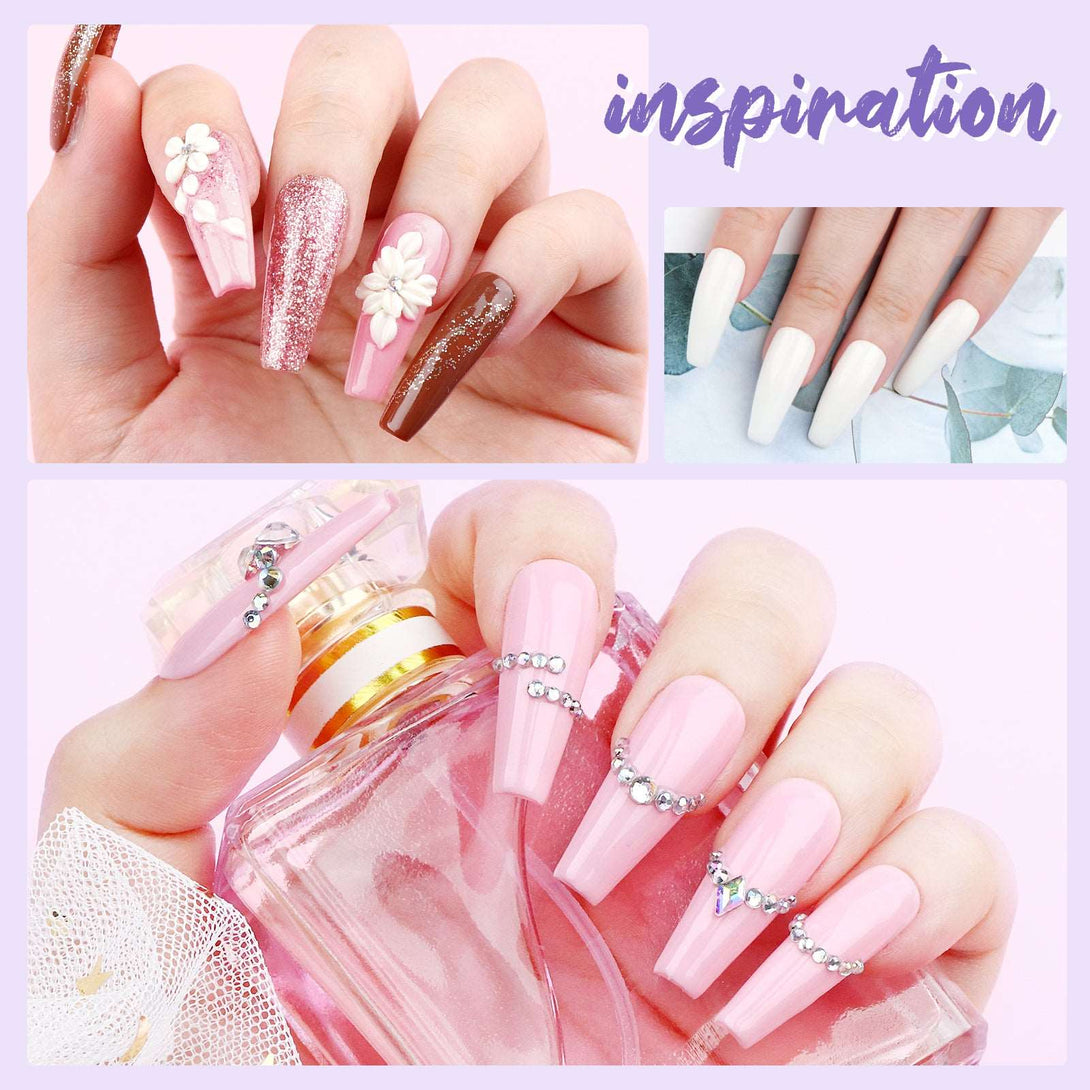 Acrylic Nail Kit for Acrylic Application - Clear/Pinks/White