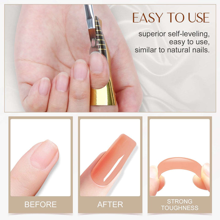 [US ONLY]Builder Nail Gel – 3.53oz Nude Brown Hard Gel