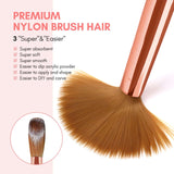 3Pcs Acrylic Nail Brush Set - Size 8/10/14