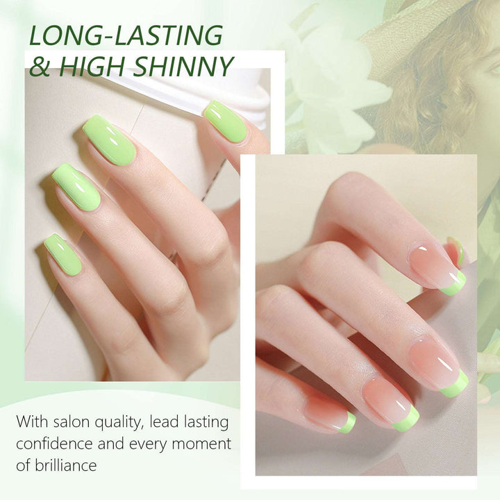 [US ONLY]1PC Summer Light Green Color - 15ML French Gel Nail Polish
