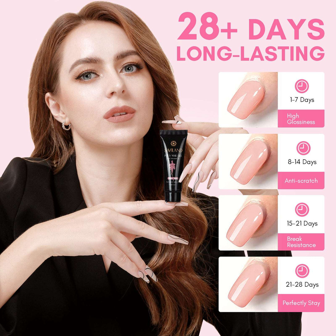 Poly Gel Nail Kit with U V Light