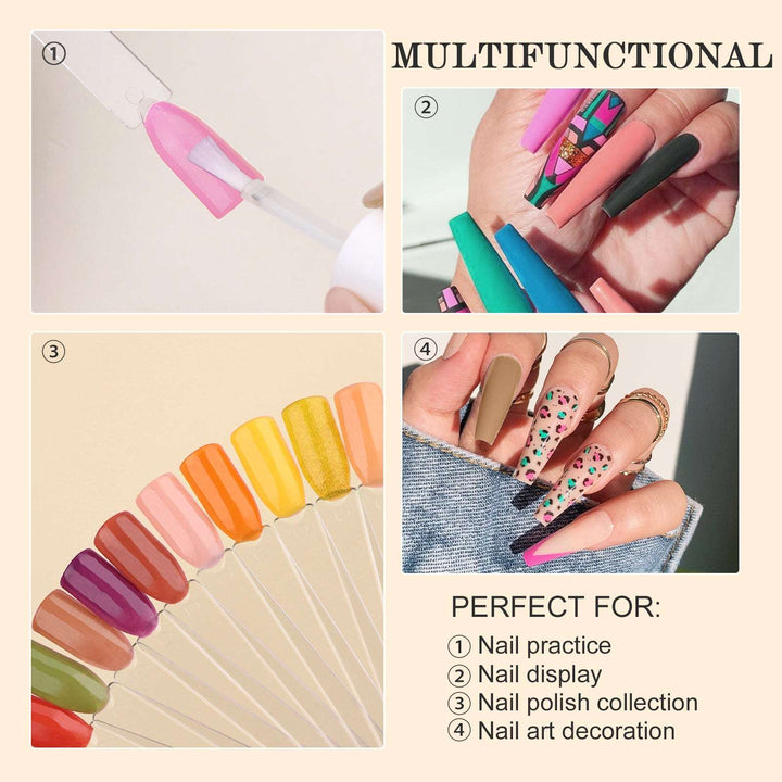 [US ONLY]150 PCS Nail Tips Nail Swatches with Ring