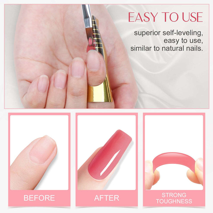 [US ONLY]3.53oz Rose Pink Hard Gel - Builder Nail Gel