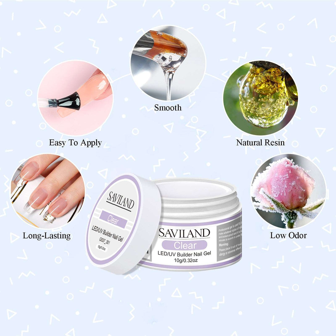 Builder Nail Gel Kit - Fiberglass Nail Extension Kit