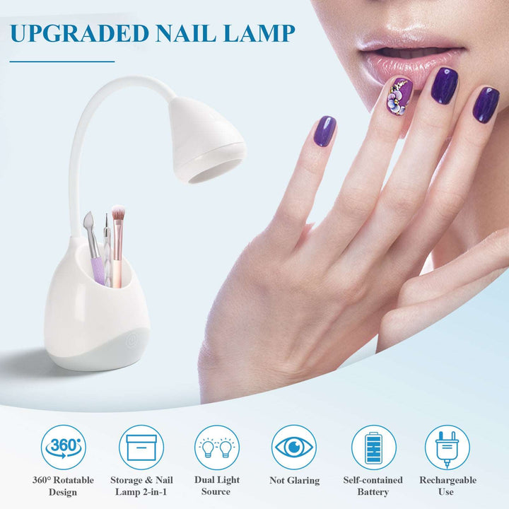 Mini Nail Lamp - 36W U V/LED Nail Dryer U V Light | 360° Rotatable