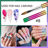 2pcs Acrylic Nail Brush Set Size 8/12