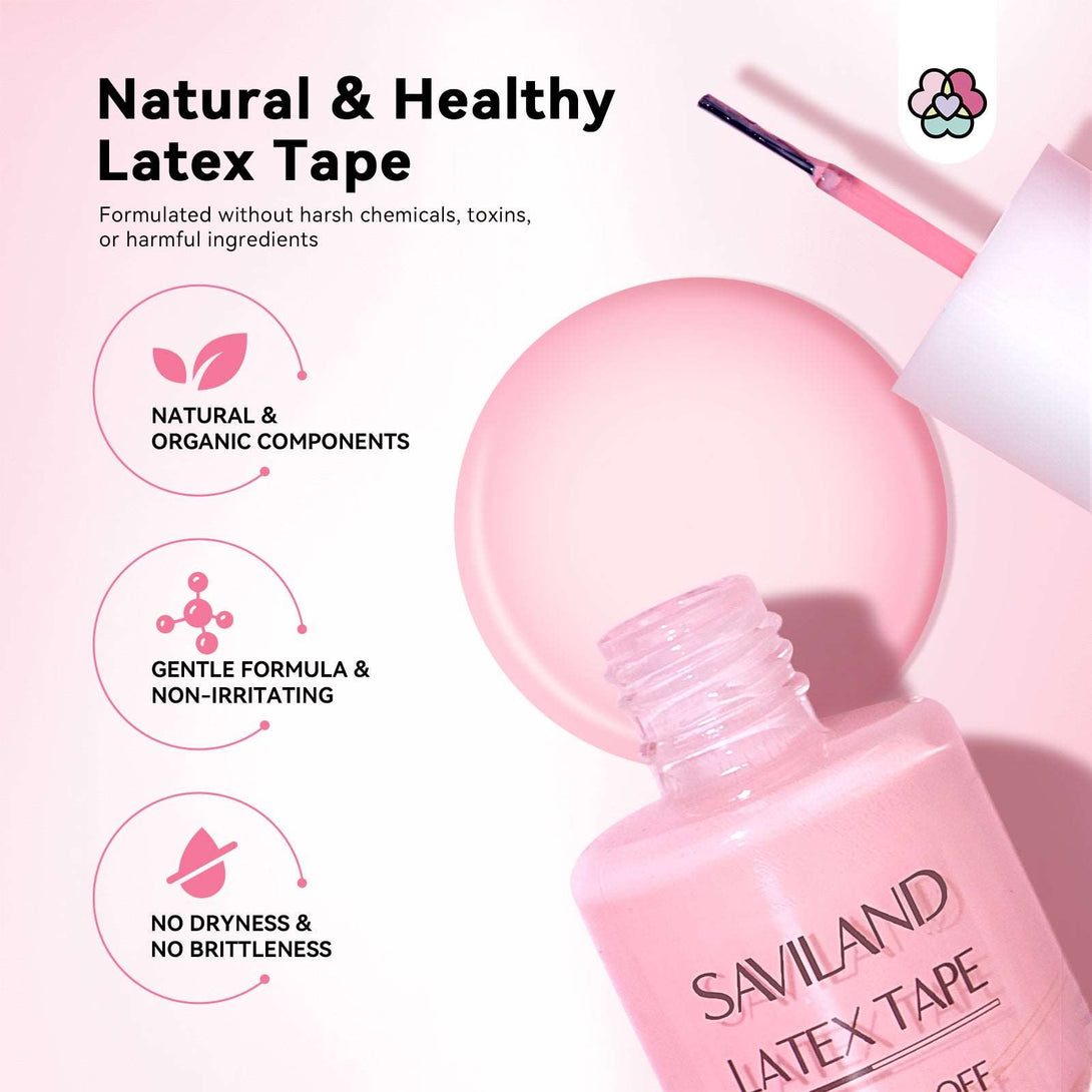 Liquid Latex for Nails, 20ML Latex Nail Polish Barrier Peel Off with Tweezer