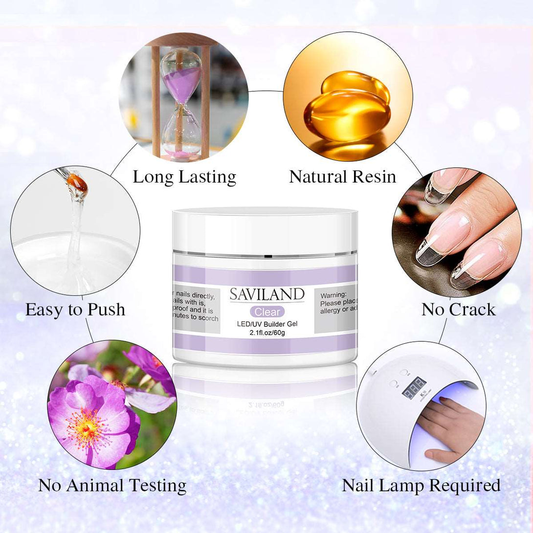 60g Clear Nail Extension Gel Set