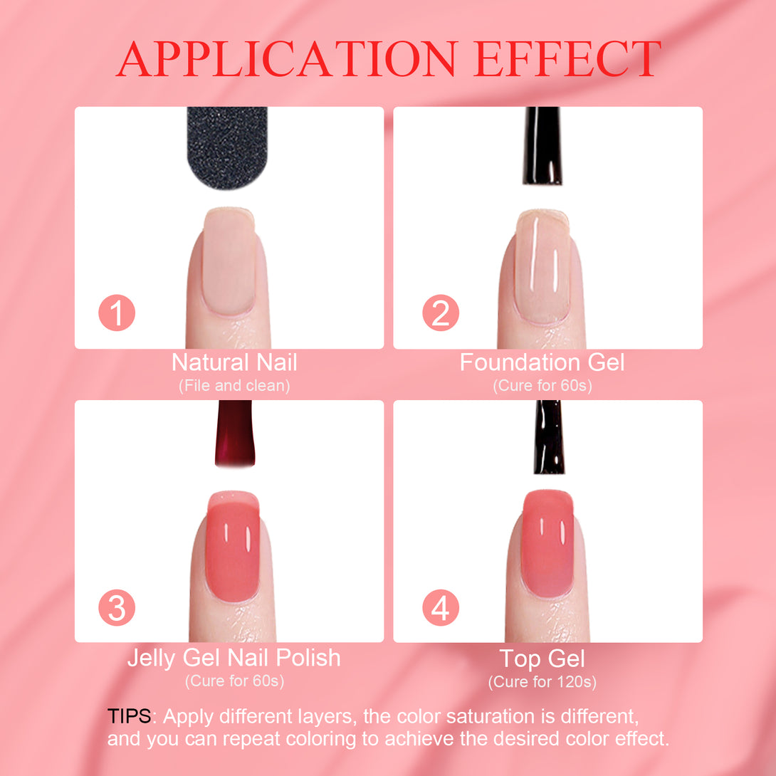 effects of the SAVILAND jelly gel nail polish