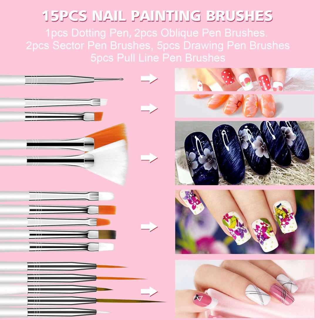12 Colors Soak Off Gel Paint Kit | Gel Polish Kit