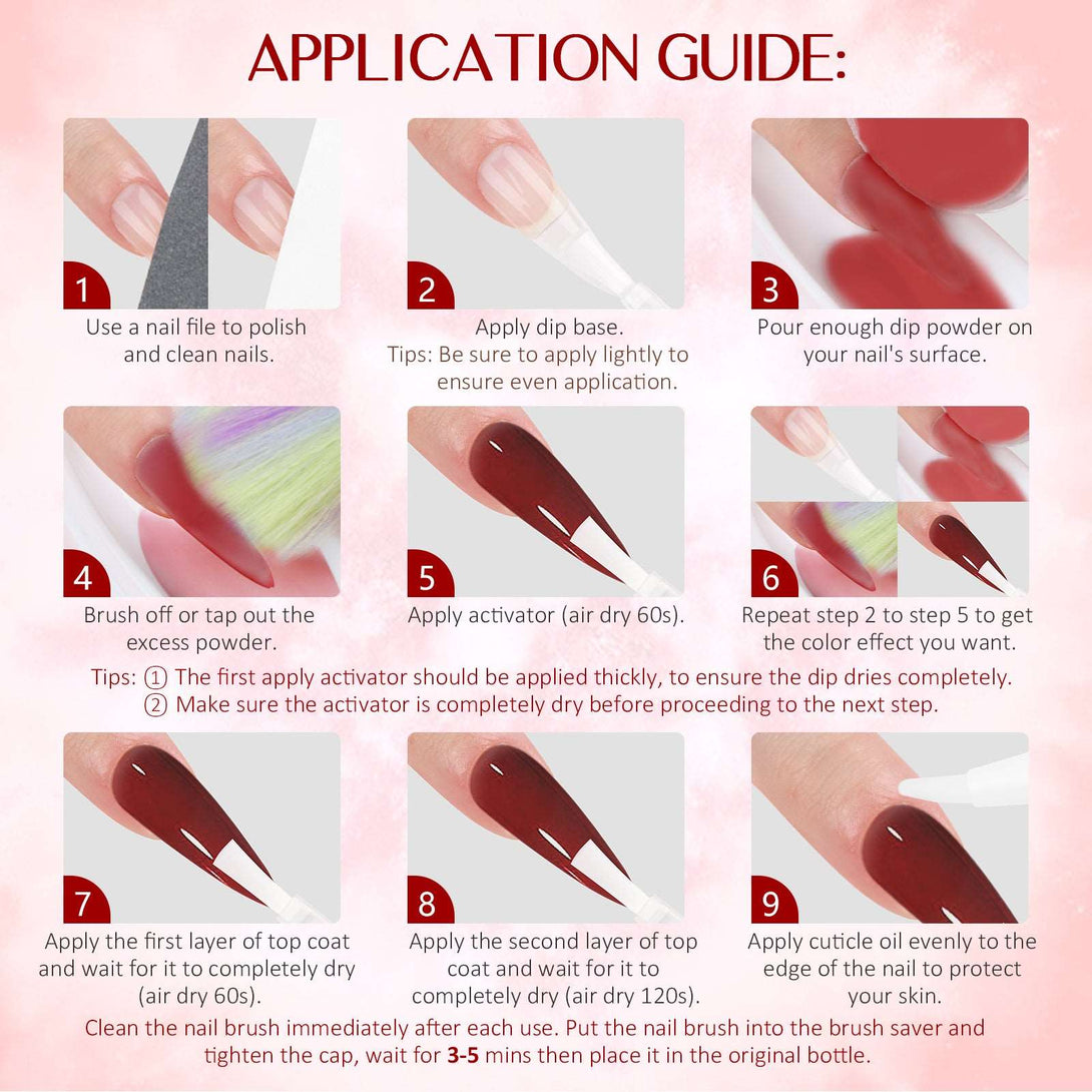 [US ONLY]30g/1.06Oz Nail Dipping Powder - Red