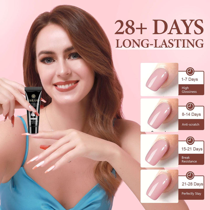 All-In-One Poly Nail Gel With Lamp Nail Kit for Beginners