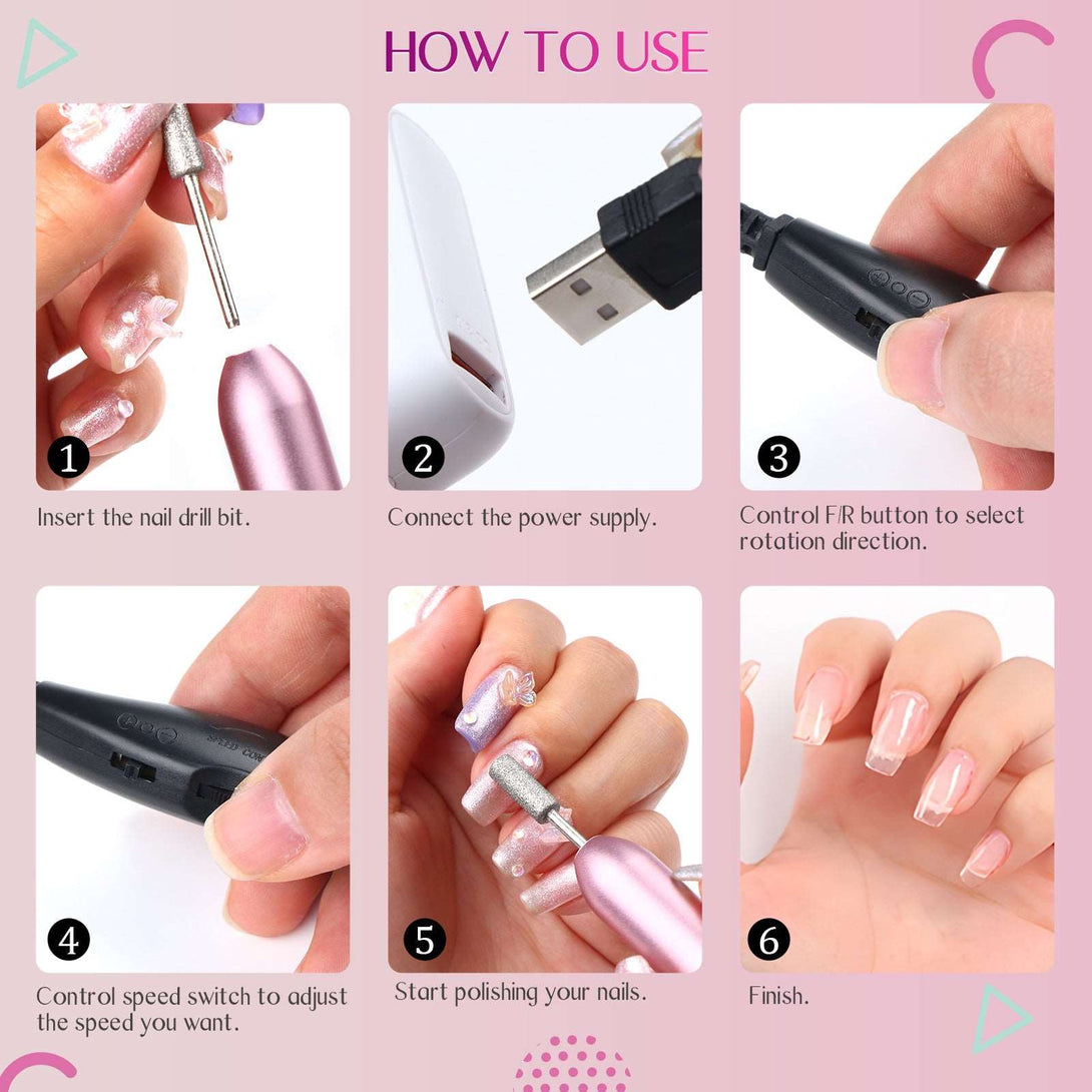 Portable Electric Nail Drill | Electronic Filing Machine