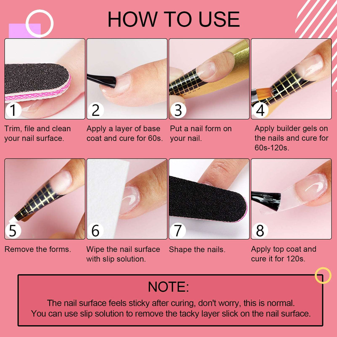 4 Basic Colors Builder Nail Gels Nail Kit