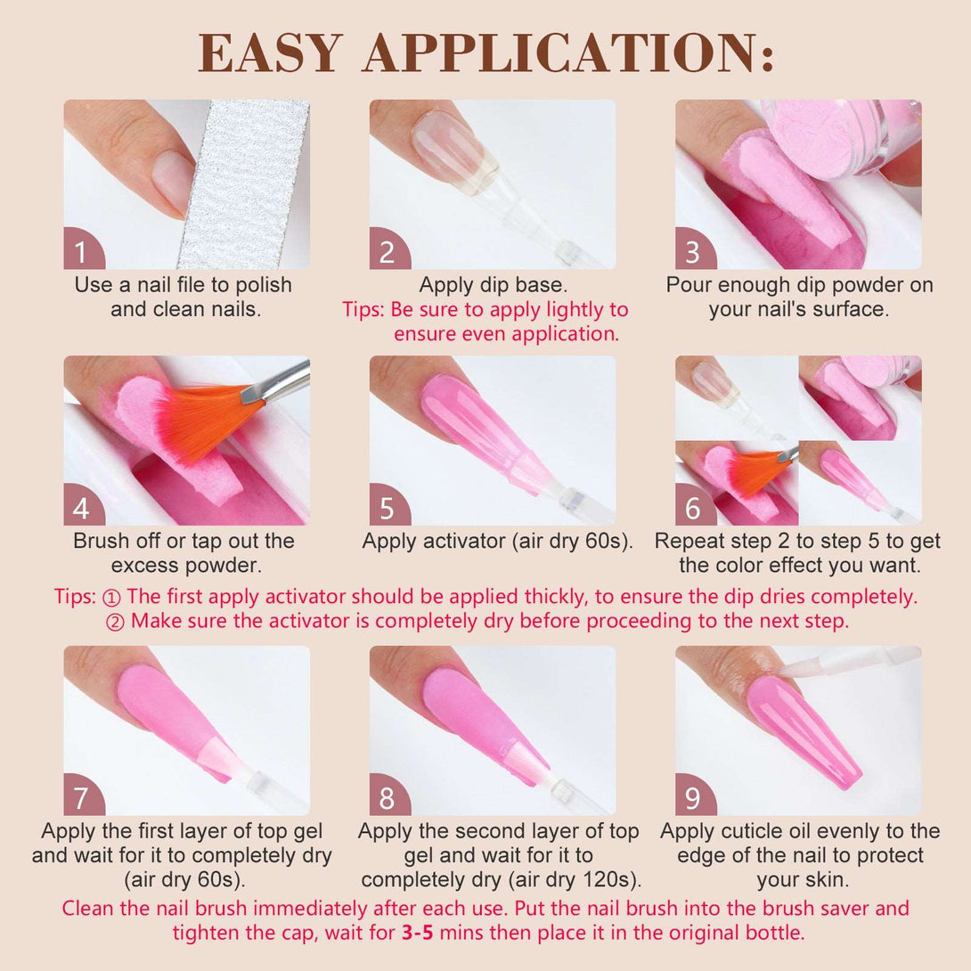 [US ONLY]49PCS Dip Nails Powder Starter Kit - 40 Colors