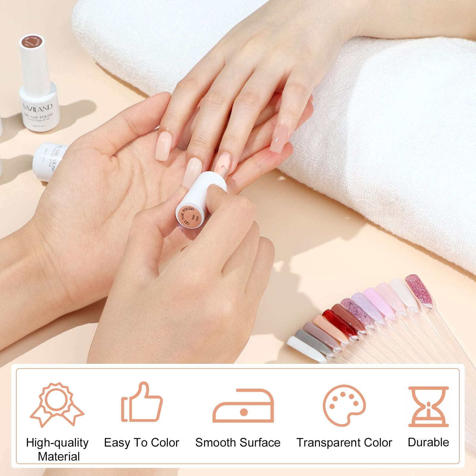 [US ONLY]150 PCS Nail Tips Nail Swatches with Ring