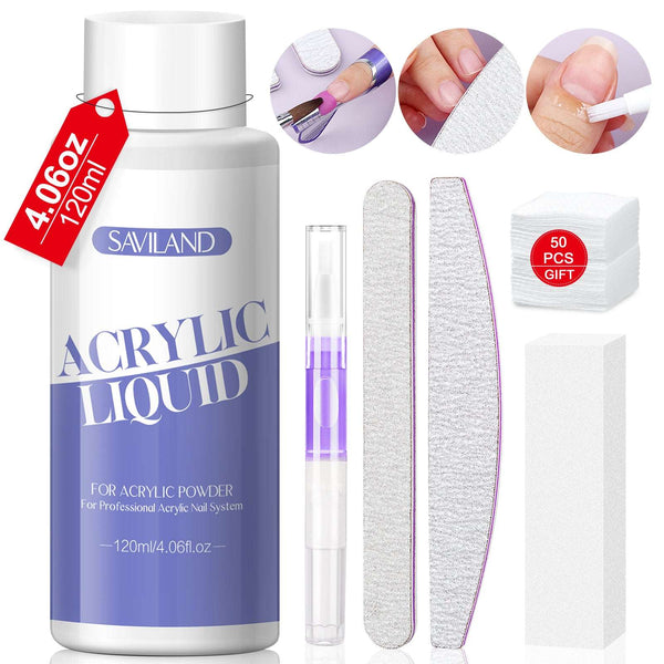 Professional Monomer Acrylic Nail Liquid – 4OZ Acrylic Liquid for Acrylic Powder
