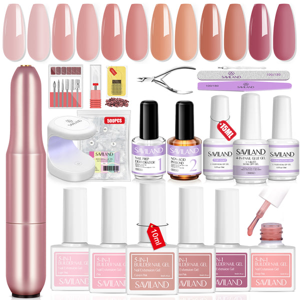 [US ONLY]10ml Builder Nail Gel Kit with Nail Drill