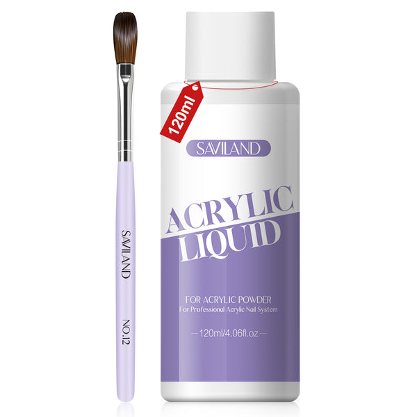 Monomer Acrylic Nail Liquid - 4.06 oz with Purple Brush