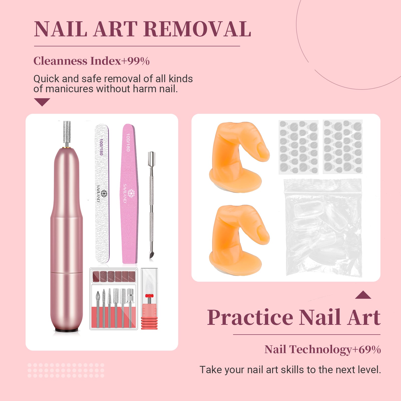 [US ONLY]Nails Kit Acrylic Set with U V Light and Nail Drill