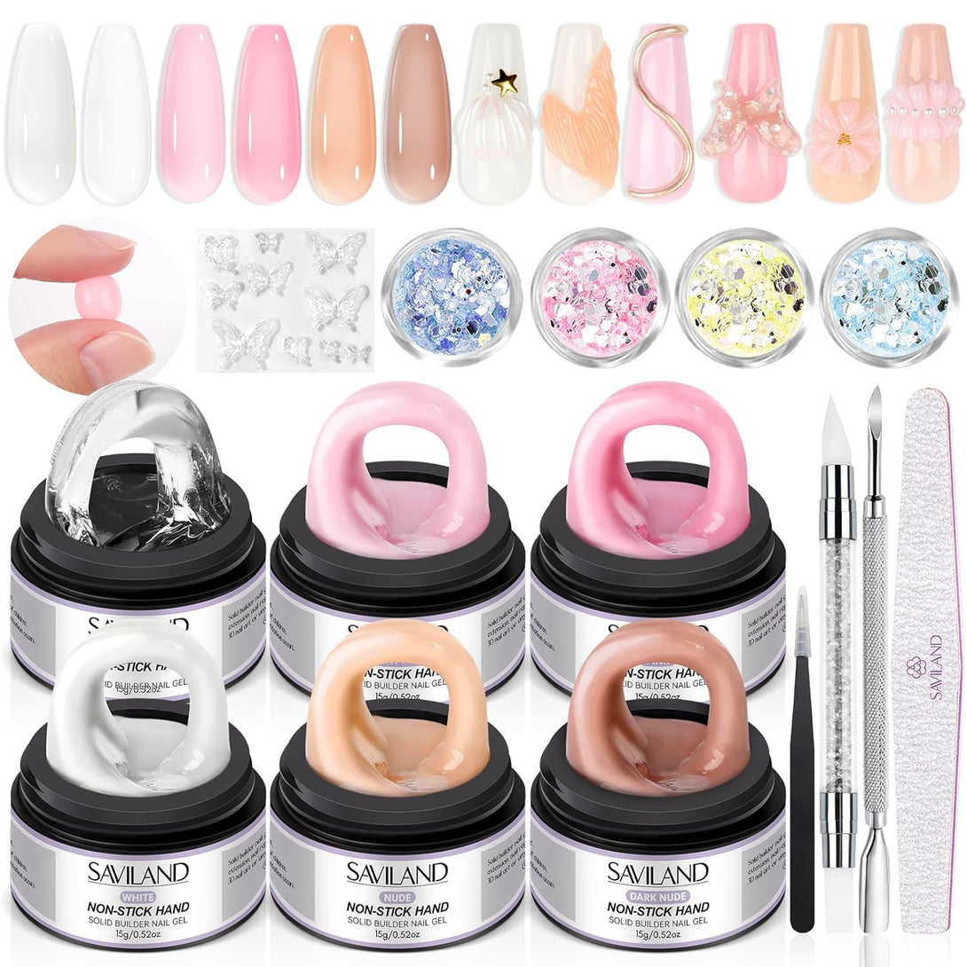 Saviland 6 Colors Nail Gel Kit