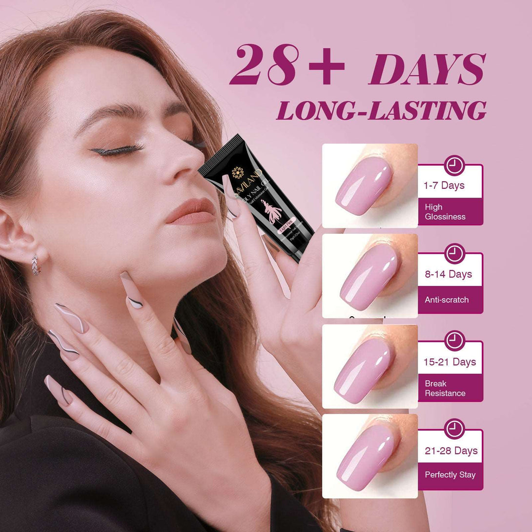 Poly Gel Nail Kit with U V Light