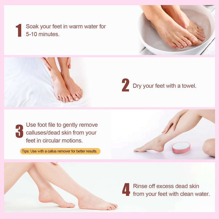 [US ONLY]2PCS Glass Foot File Foot Scrubber Callus Remover for Feet