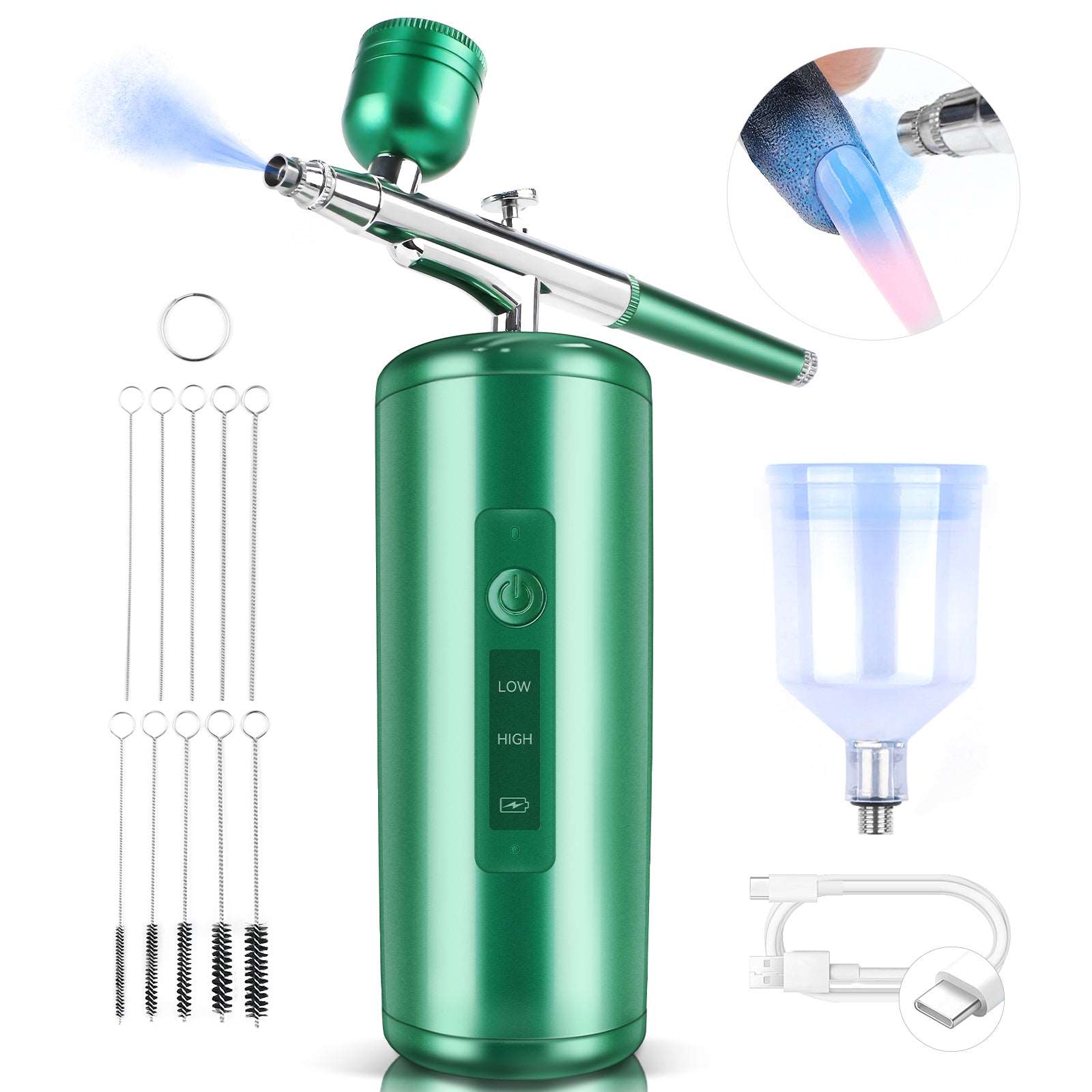 SAVILAND Airbrush Kit: Portable Wireless Airbrush For Nails Handheldnail  Airbrush Machine With 2 Modes Contol (Auto & Manual) Rechargeable Air  Compressor For Makeup & Nail Art Professional
