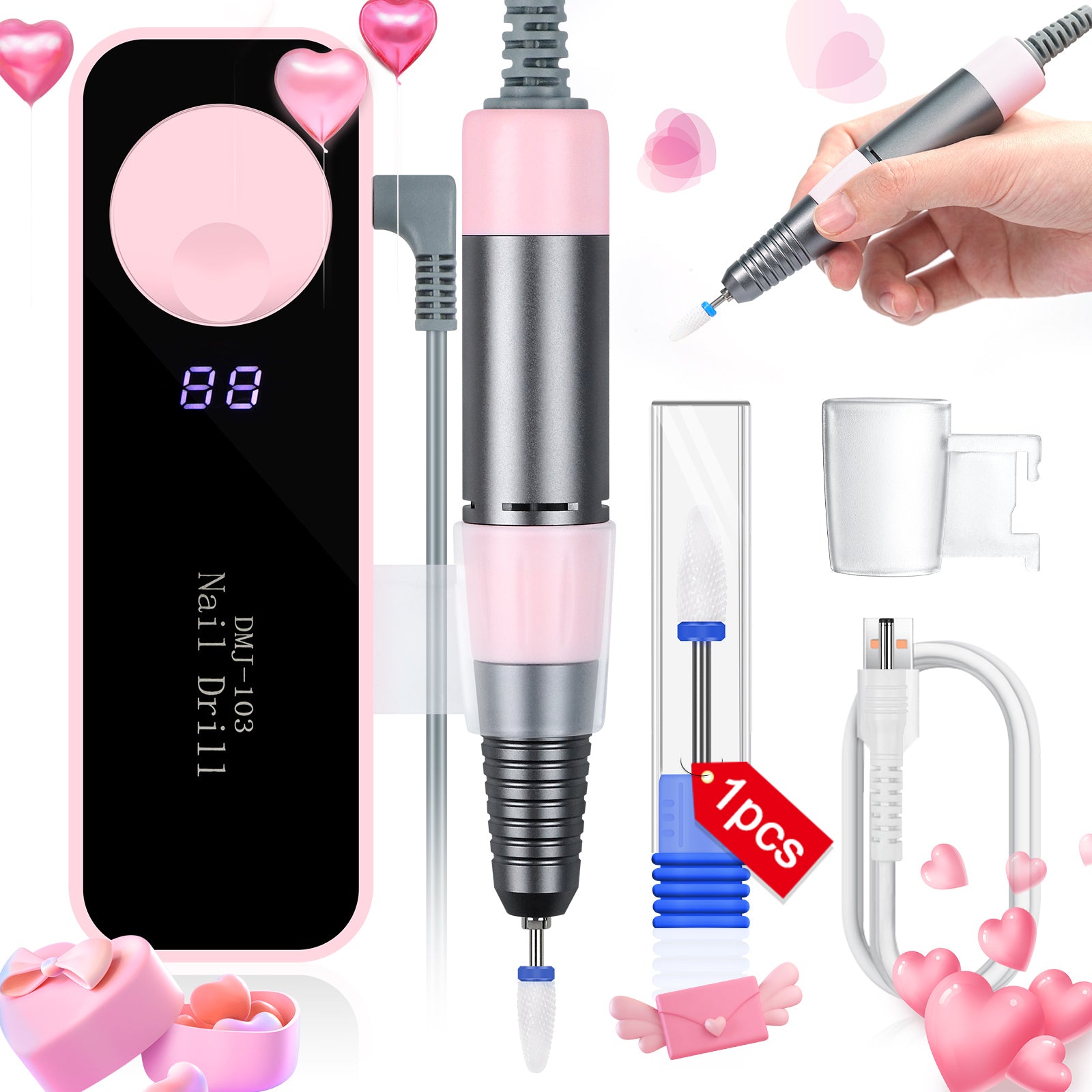 [US ONLY]Electric Nail Drill Professional - Portable Rechargeable