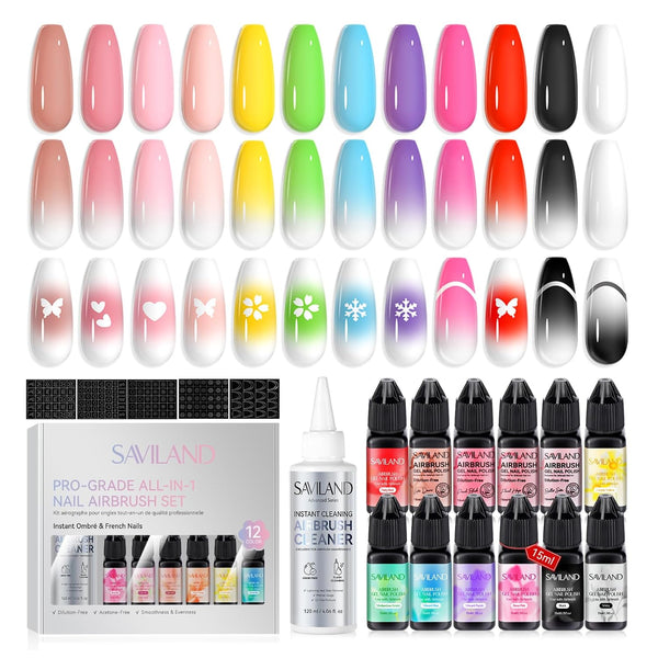 [US ONLY] All-in-1 12 Colors Airbrush Gel Polish Kit