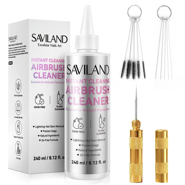 [US ONLY] 240ml Airbrush Cleaner Kit for Nail Art Maintenance