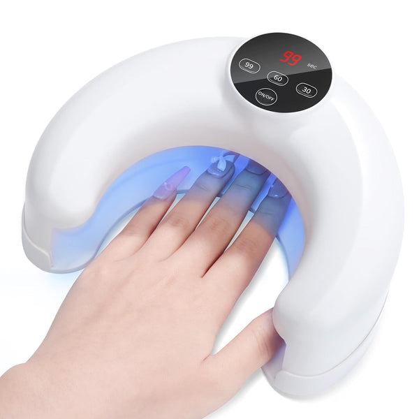 45W UV Nail Lamp – Smart Sensor, 20s Fast Cure, LCD Display, 3 Timers