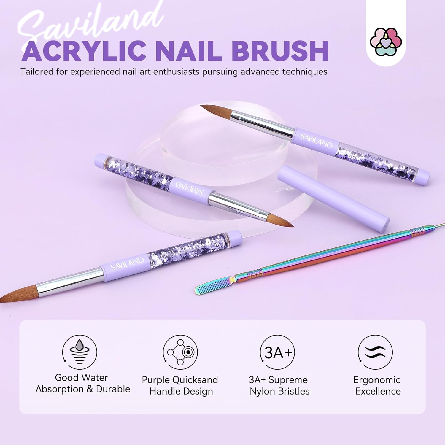 Kolinsky Acrylic Nail Brush Set - Saviland Official