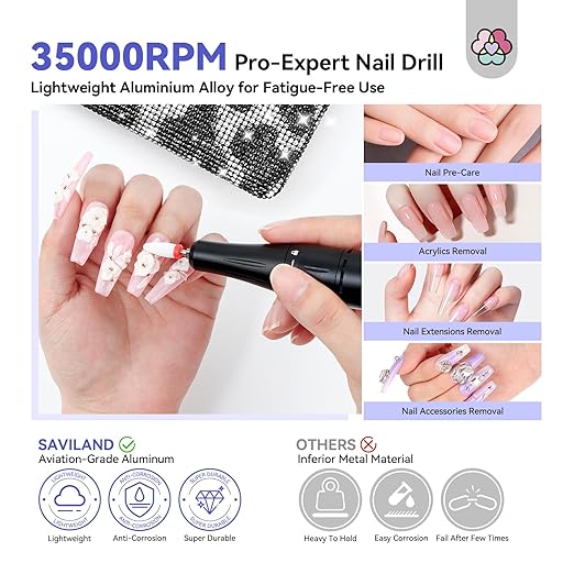 Saviland Acrylic Nail Drill Machine