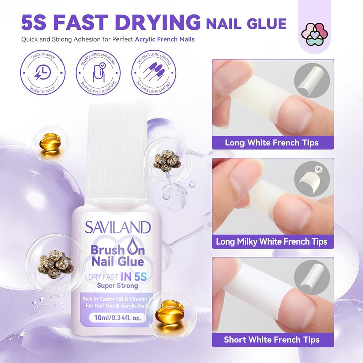 fast drying nail glue for french tips