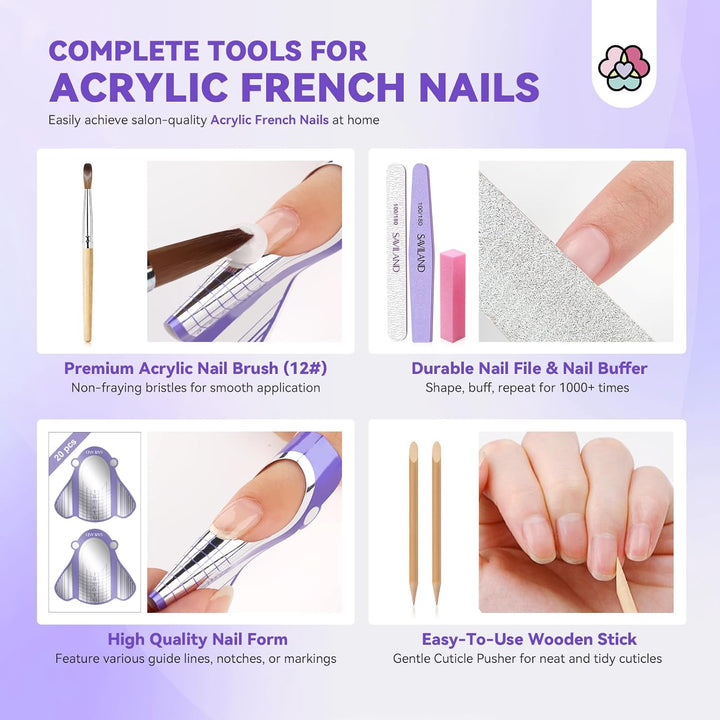 SAVILAND Complete French Acrylic Nail Kit