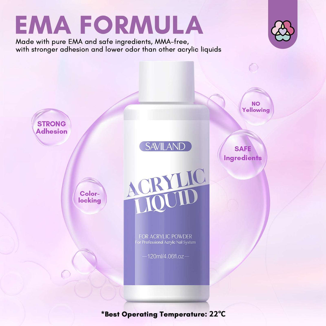 Professional liquid monomer ema – 4OZ Acrylic Liquid for Acrylic Powder