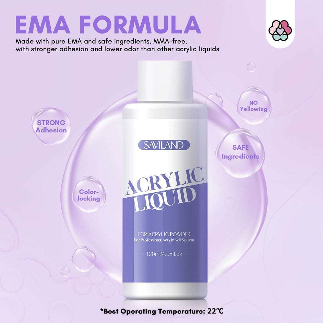 Saviland Professional ema acrylic liquid monomer – 4OZ