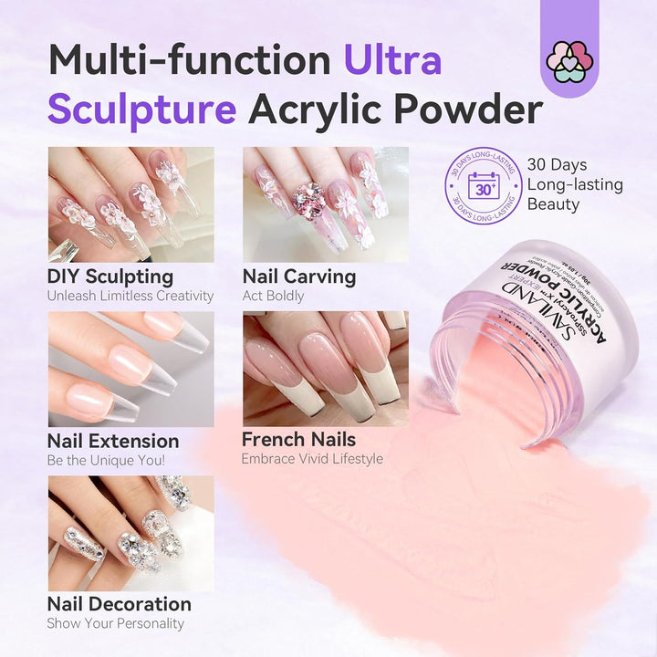 Saviland colored acrylic nail powder set