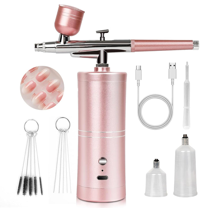 Saviland Pink cordless rechargeable airbrush kit