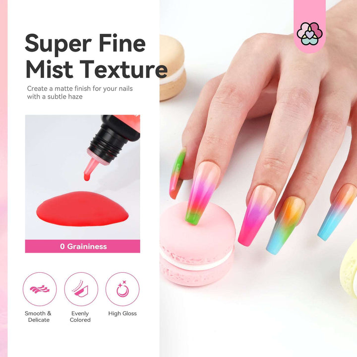 fine mist testure Airbrush Gel Nail Polish Set