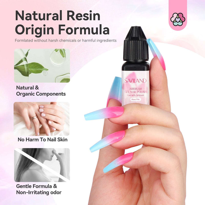 natural resin origin formula Airbrush Gel Nail Polish Set