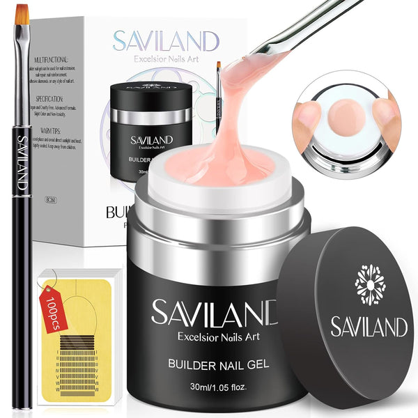 saviland builder gel kit-nude pink