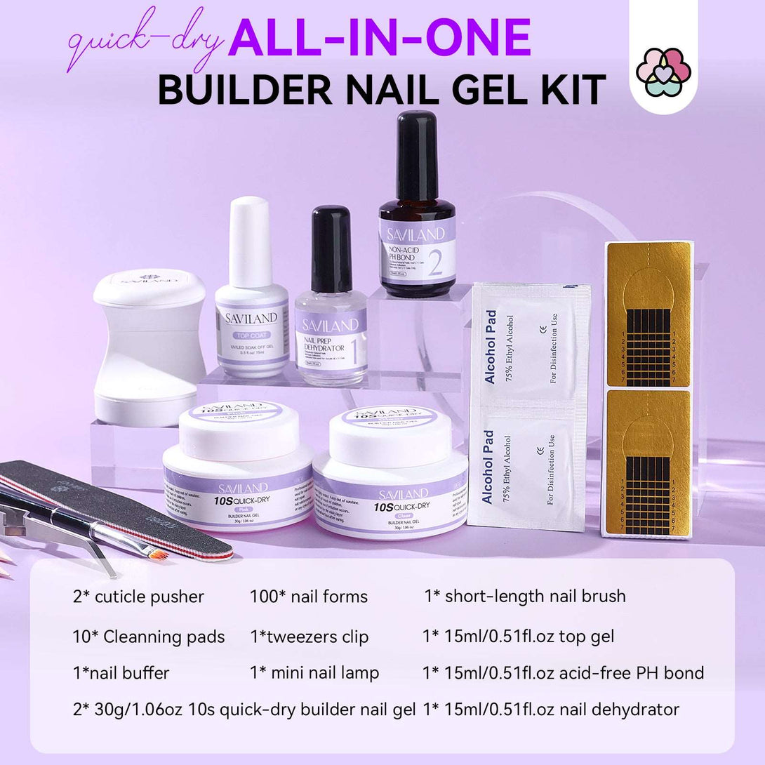 What's in it of the Saviland builder gel full set
