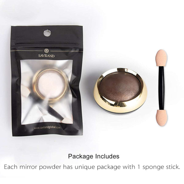 the package of the Saviland Gold Chrome Nail Powder set