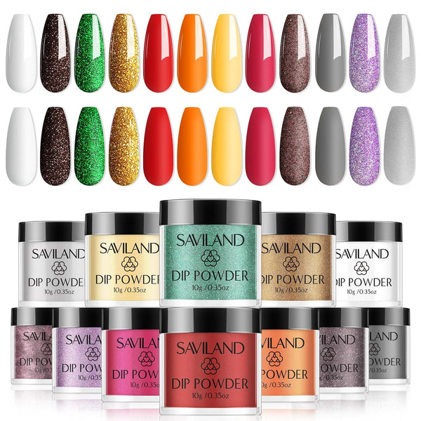 Saviland 12 Colors Dip Powder Set