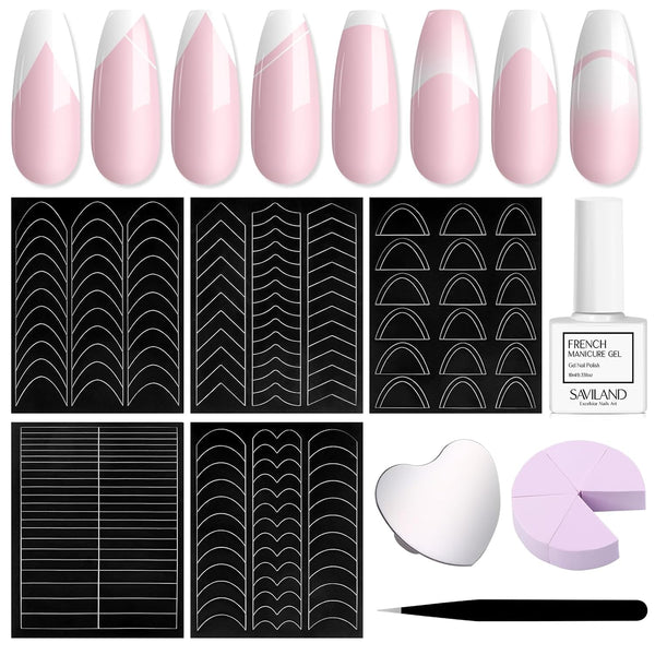 165 Pieces French Tip Nail Stickers Kit