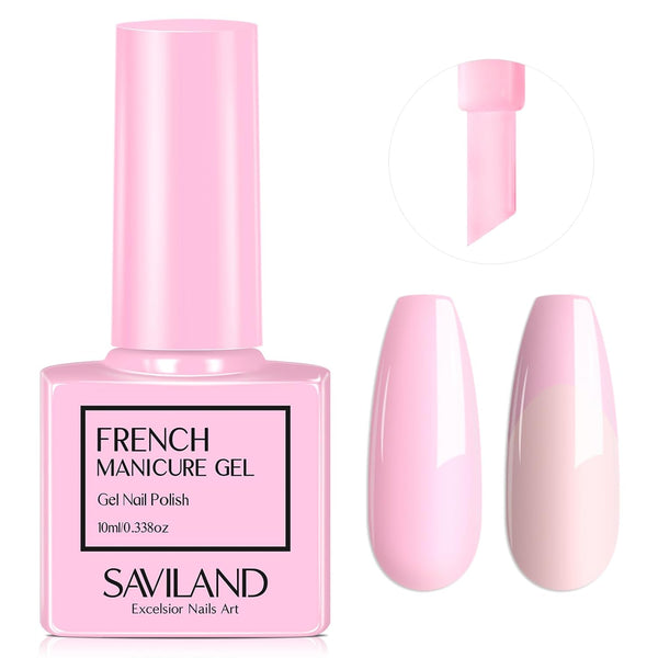 [US ONLY]Light Pink French Gel Nail Polish