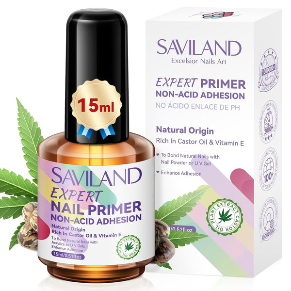 Acid Free Primer Nail Prep Bond with Vitamin E Ingredient Castor Oil