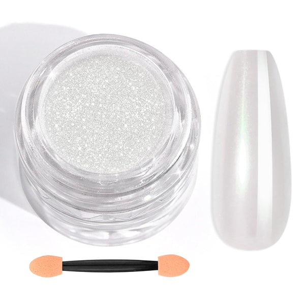 White Pearl Chrome Nail Powder - 1g